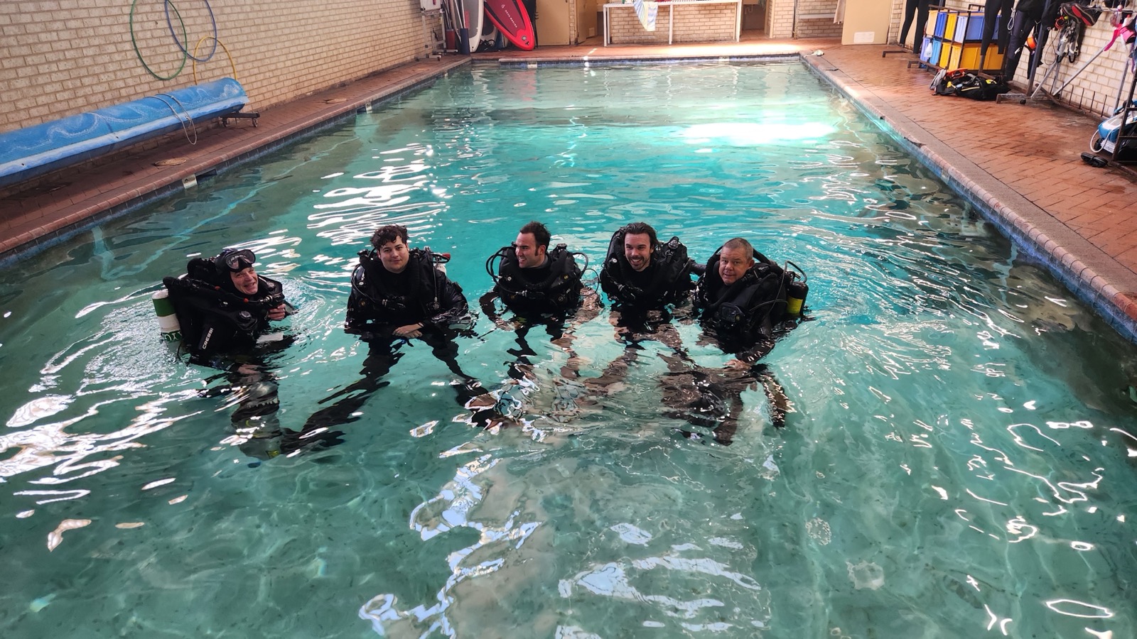 Confined water training at Perth Diving Academy, Hillarys